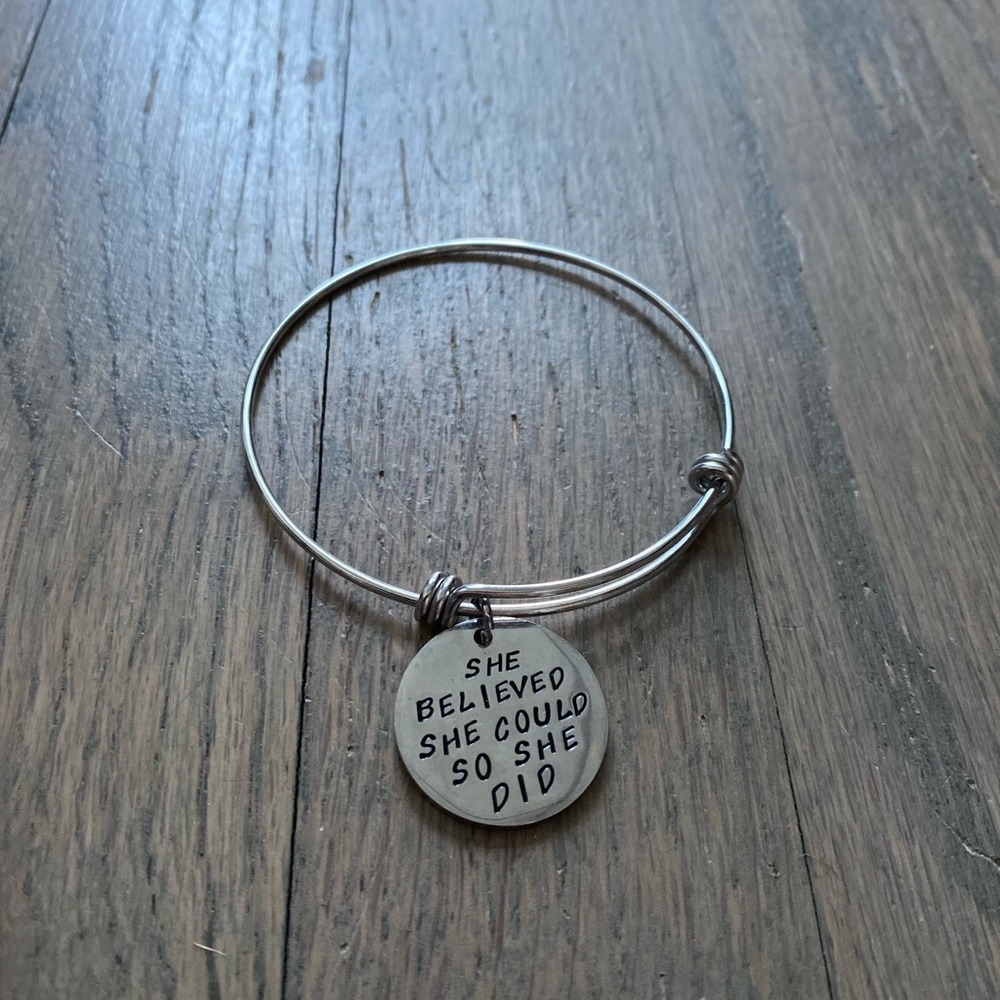 She Believed She Could So She Did Charm Bracelet